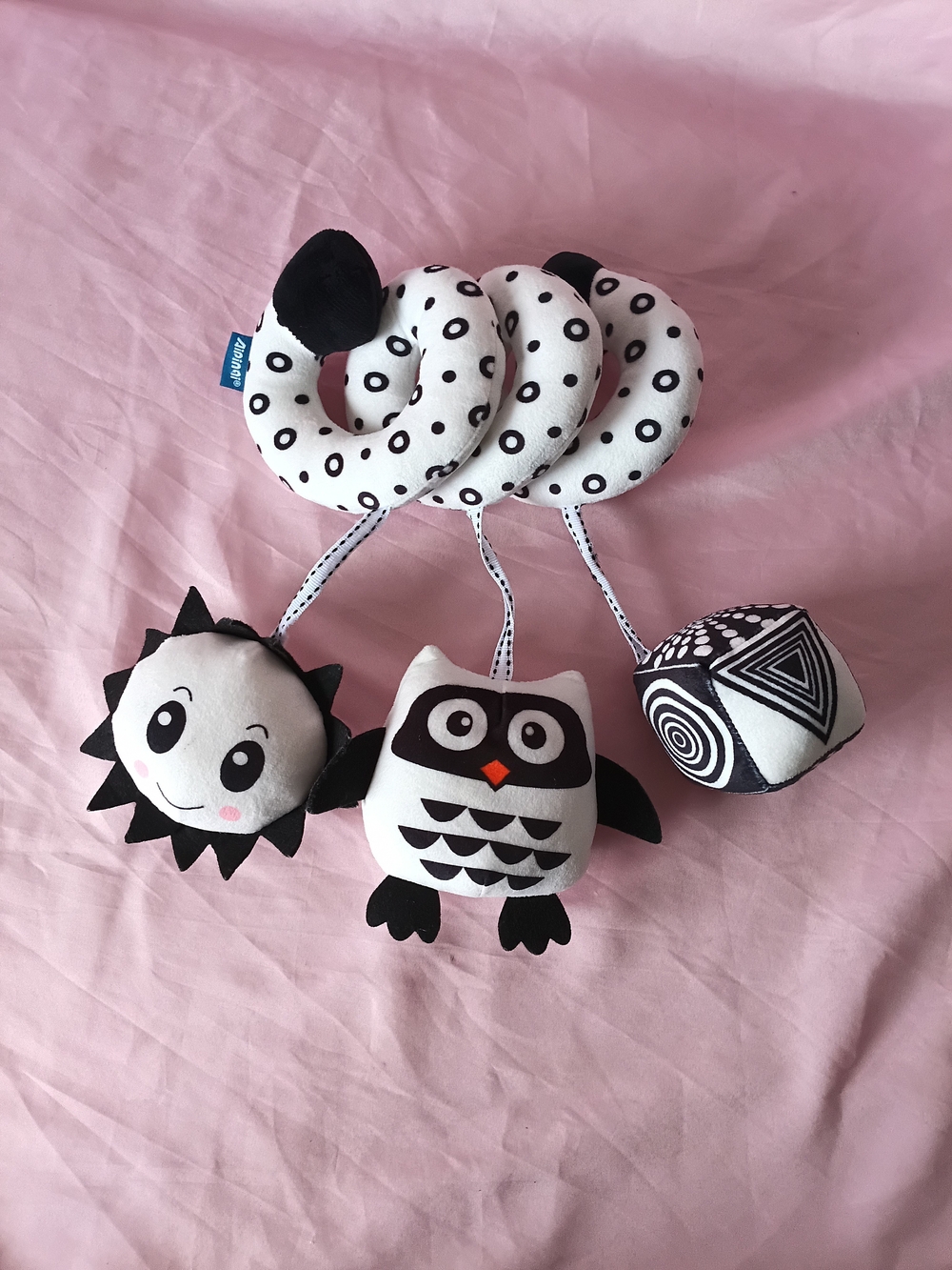 Toys for Newborn Black and White Sensory Plush Activity Toy for Babies 0-6 Month